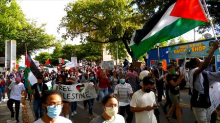 Protestas en EEUU por genocidio contra el pueblo palestino