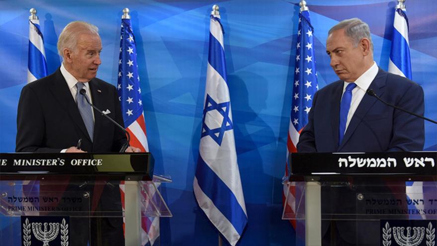 El premier israelí, Benjamín Netanyahu (dcha.) y el entonces vicepresidente de EE.UU., Joe Biden, en Al-Quds, 9 de marzo de 2016. (Foto: Reuters)