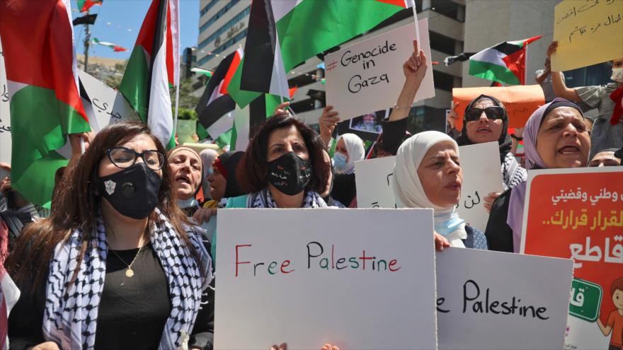 En imágenes: Palestinos se manifiestan contra atrocidades de Israel | HISPANTV