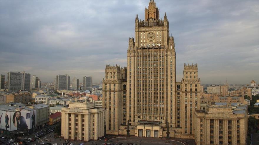 Edificio del Ministerio de Relaciones Exteriores de Rusia, Moscú (capital).