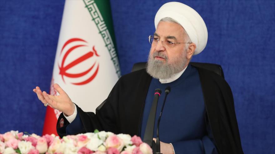 El presidente de Irán, Hasan Rohani, en una reunión de su Gabinete, celebrada en Teherán, la capital persa, 29 de mayo de 2021. (Foto: president.ir)