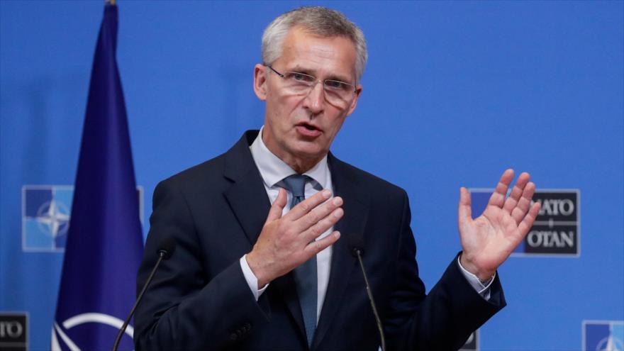 El secretario general de la OTAN, Jens Stoltenberg, habla en una conferencia de prensa en Bruselas, Bélgica, 3 de junio de 2021. (Foto: AFP)