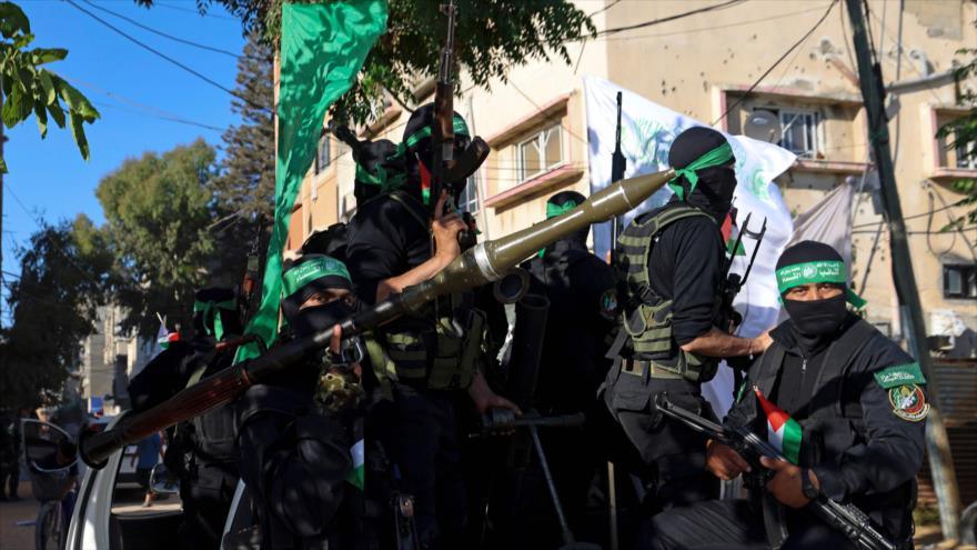 Brigadas Ezzedin Al-Qassam, brazo militar de HAMAS, en la Franja de Gaza, 7 de junio de 2021. (Foto: AFP)