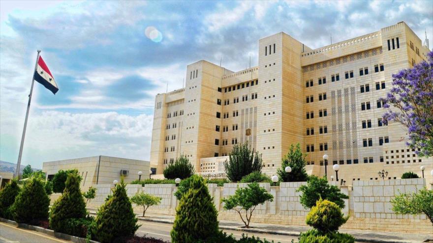 La sede del Ministerio de Exteriores y Expatriados de Siria en Damasco, la capital. 