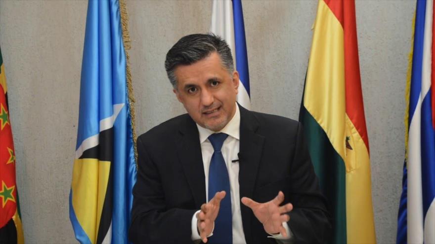 El secretario ejecutivo de la Alianza Bolivariana para los Pueblos de Nuestra América – Tratado de Comercio de los Pueblos (ALBA-TCP), Sacha Llorenti.