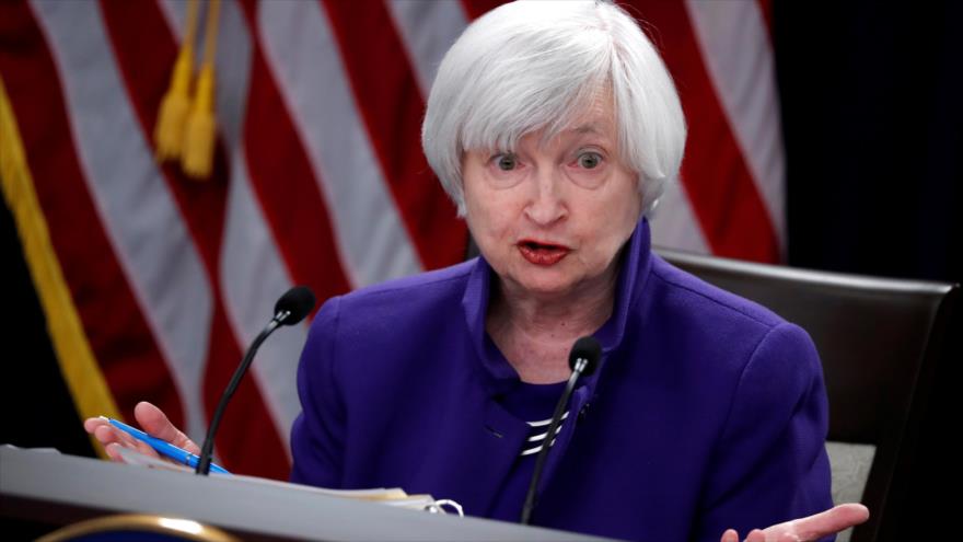 La secretaria del Departamento de Tesoro de EE.UU., Janet Yellen, en una conferencia, Washington, EE.UU., el 13 de diciembre de 2017. (Foto: Reuters)