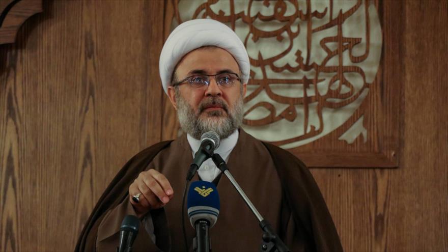 Sheij Nabil Qauq, miembro del Consejo Ejecutivo del Movimiento de Resistencia Islámica de El Líbano (Hezbolá).