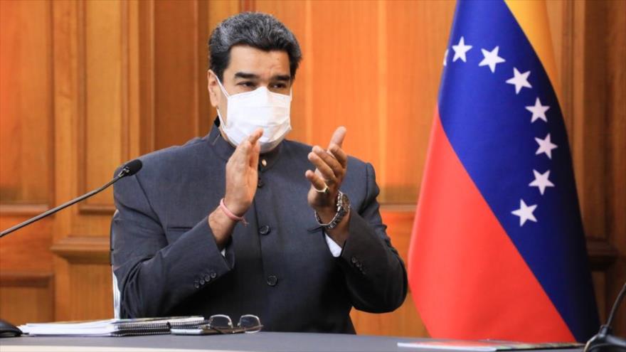 El presidente de Venezuela, Nicolás Maduro, durante el Foro Internacional Carabobo Siglo XXI, 18 de junio de 2021.