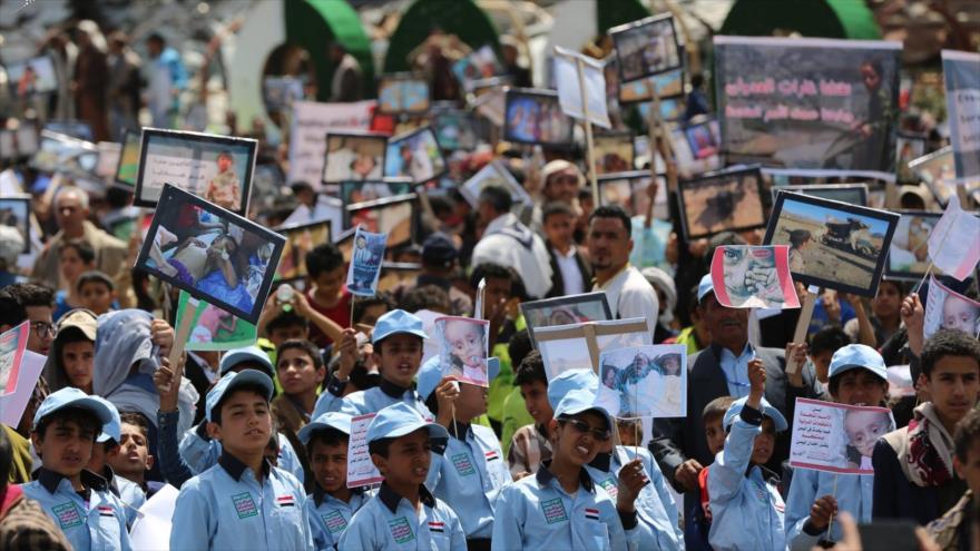Vídeo: Niños yemeníes protestan contra ONU por ignorar sus derechos