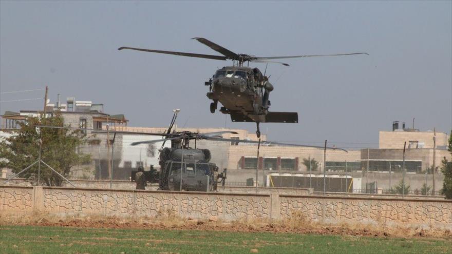 Helicópteros militares pertenecientes a los ejércitos de EE.UU. y Turquía en Siria, 28 de septiembre de 2019. (Foto: Anadolu)