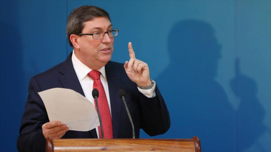 El canciller de Cuba, Bruno Rodríguez, en una rueda de prensa. (Foto: Reuters)