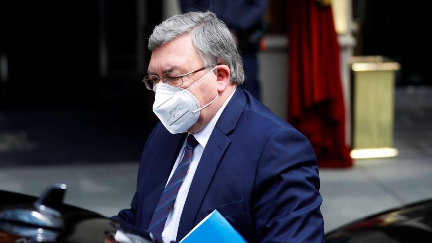 Representante permanente de Rusia ante organizaciones internacionales radicadas en Viena, Austria, Mijaíl Uliánov, 20 de abril de 2021. (Foto: Reuters)