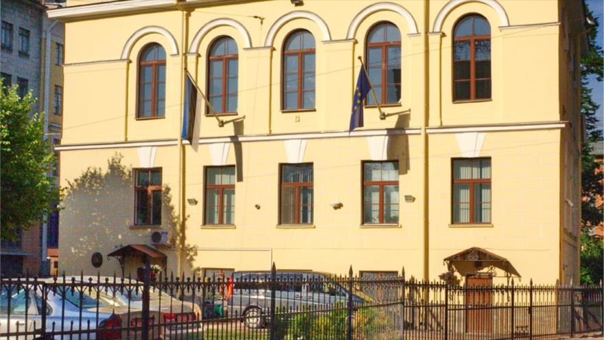 Consulado general de Estonia en San Petersburgo, oeste de Rusia.