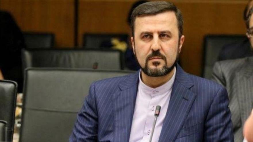 El representante permanente de Irán ante las organizaciones internacionales asentadas en Viena (Austria), Kazem Qaribabadi, en una reunión de la AIEA.

