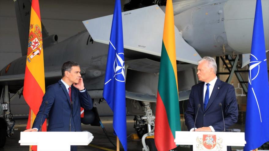 Vídeo: ‘Amenaza aérea rusa’ interrumpe rueda de prensa de Sánchez