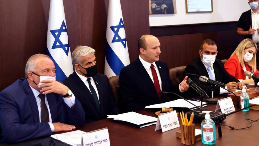 Una sesión del gabinete israelí en Al-Quds (Jerusalén), 11 de julio de 2021. (Foto: AFP)