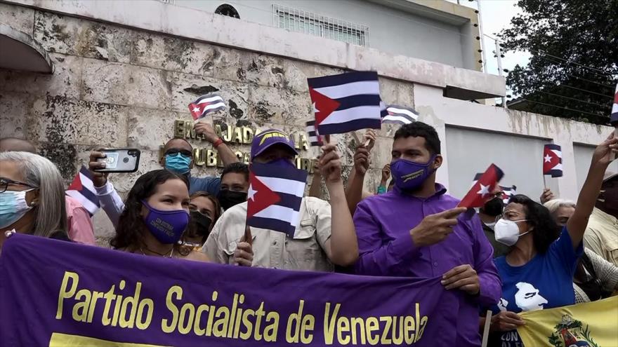 Venezolanos expresan solidaridad con pueblo cubano ante agresiones