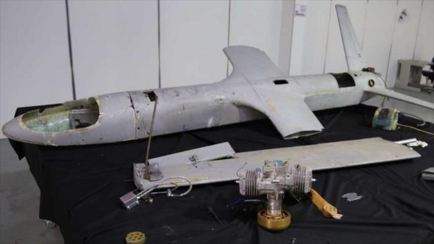 Imagen proporcionada por la Célula de Información de Seguridad de Irak el 18 de julio de 2021 muestra un dron del grupo terrorista Daesh.