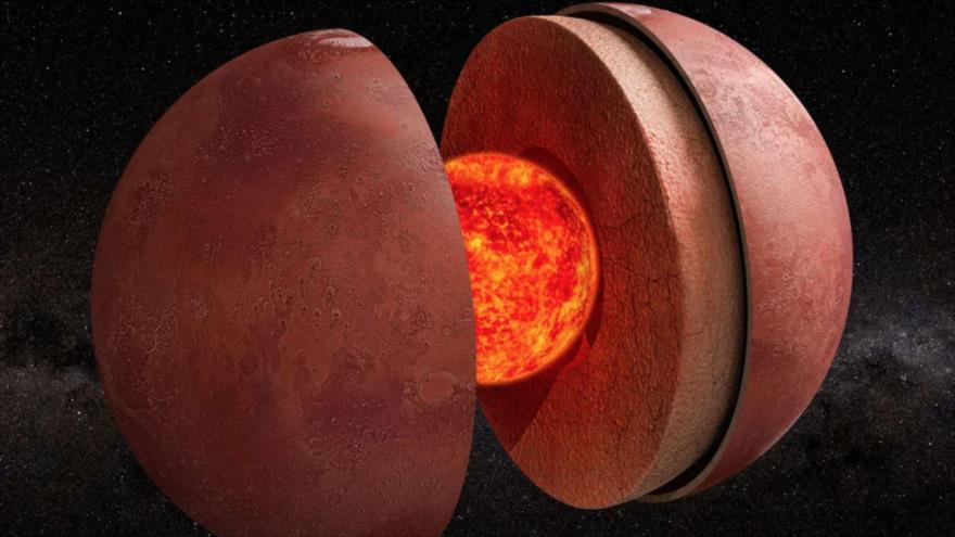 Marte, según los nuevos datos obtenidos por la misión InSight de la NASA, tendría un núcleo líquido con un radio aproximado de 1830 kilómetros. (Foto: Internet)