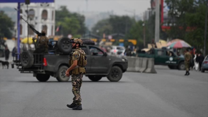 Las fuerzas de seguridad afganas en Kabul, la capital, 20 de julio de 2021. (Foto: AFP)
