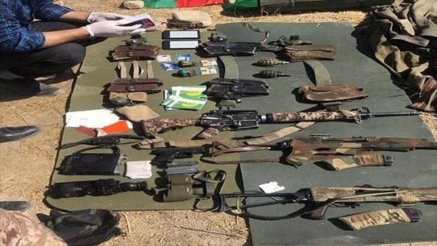 Algunas municiones confiscadas a un grupo terrorista en Bukan, en la provincia iraní de Azerbaiyán Occidental, 27 de julio de 2021.