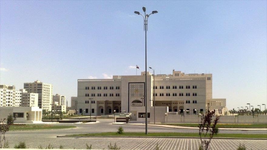 El edificio de la Cancillería de Siria, situado en Damasco, la capital siria.