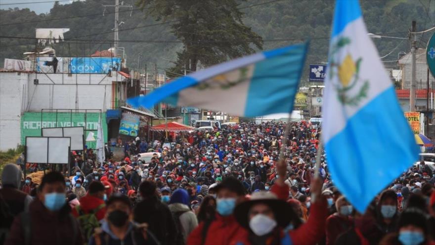 Protestan en Guatemala contra el presidente Alejandro Giammattei
