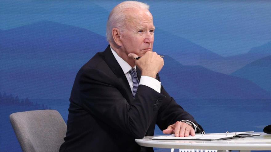 El presidente de EE.UU., Joe Biden, en una reunión virtual en Washington D.C., 30 de julio de 2021. (Foto: AFP)