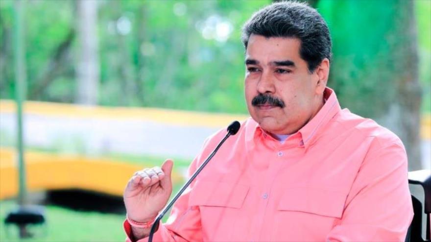El presidente de Venezuela, Nicolás Maduro en un acto con el partido PSUV en Caracas, la capital venezolana, el 3 de agosto de 2021. (Foto: EFE)