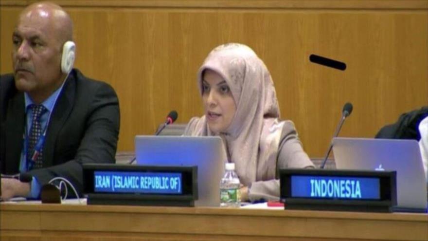 La representante permanente adjunta de la República Islámica de Irán ante las Naciones Unidas, Zahra Ershadi.
