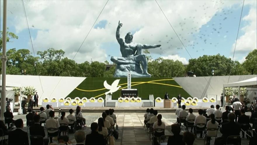 Nagasaki conmemora el 76.º año del bombardeo nuclear de EEUU 
