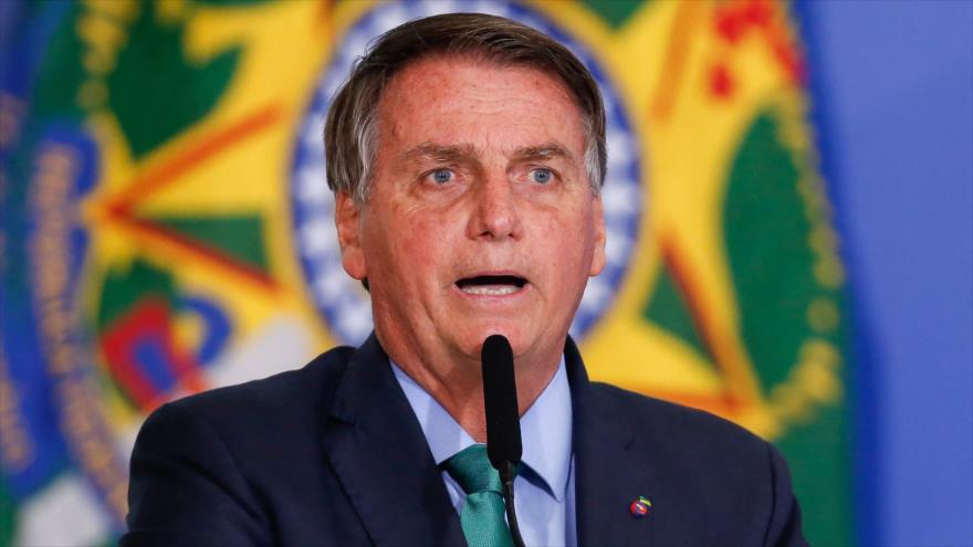 El presidente de Brasil, Jair Bolsonaro, participa en un acto público en Brasilia, capital brasileña, 5 de agosto de 2021. (Foto: AFP)