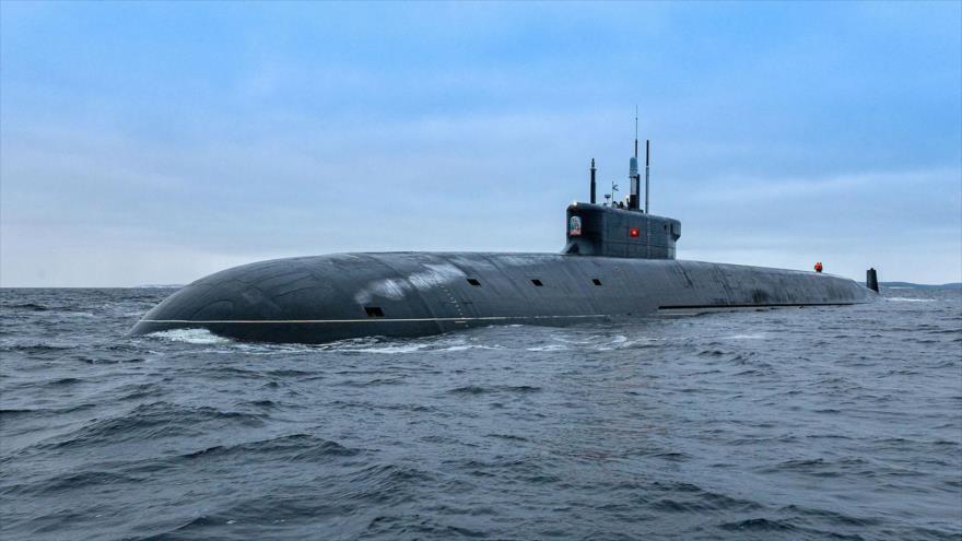 Un submarino de misiles balísticos de propulsión nuclear Kniaz Oleg de clase Borei-A de la Armada rusa. (Foto: MoD ruso)