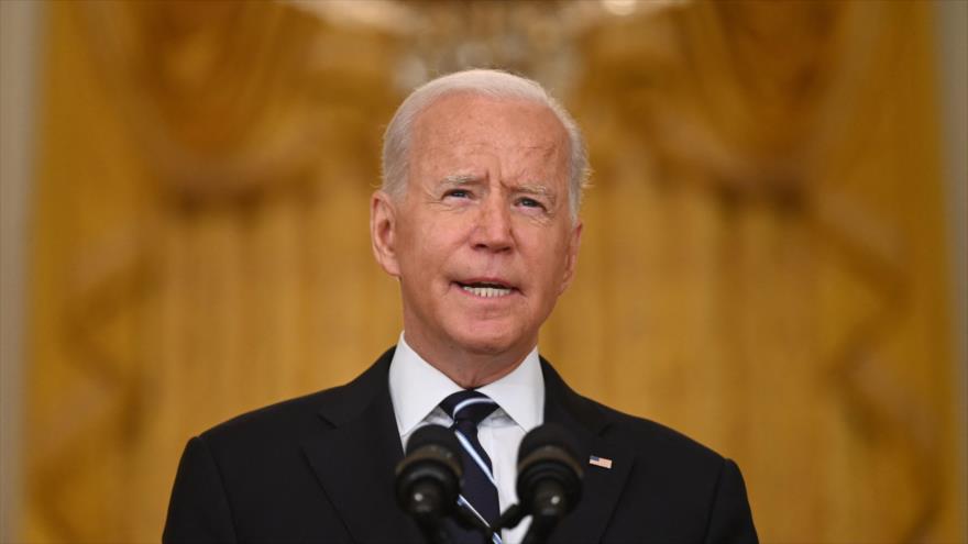 El presidente de EE.UU., Joe Biden, ofrece un discurso en la Casa Blanca, en Washington D.C., la capital, 18 de agosto de 2021. (Foto: AFP)
