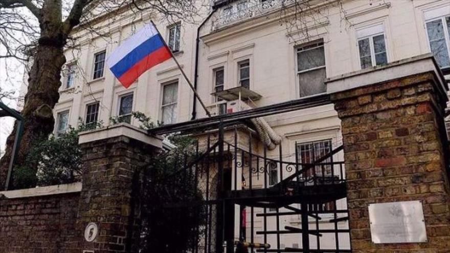 Edificio de la embajada de Rusia en Londres, capital de Reino Unido.