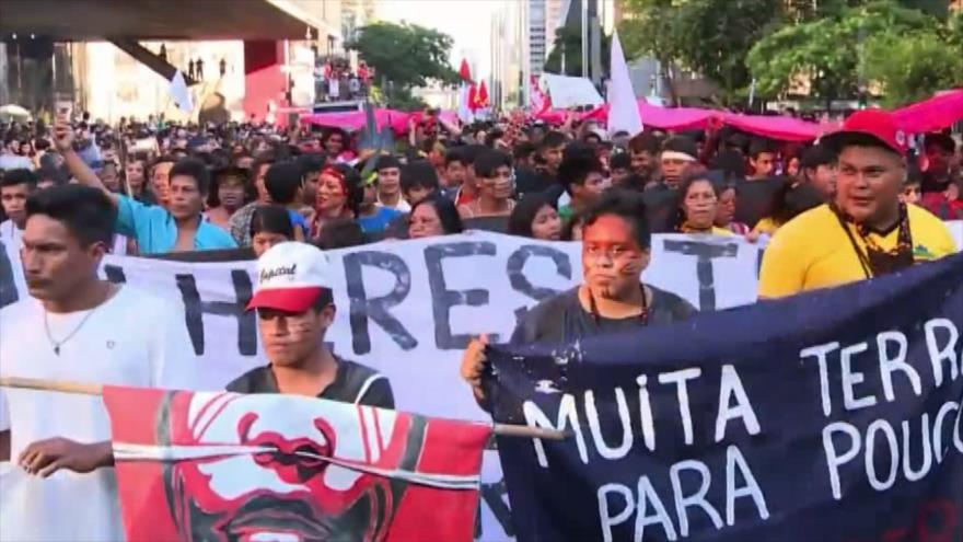 Indígenas brasileños inician semana de protestas contra Bolsonaro