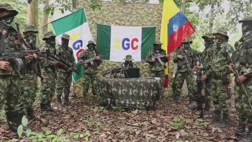 Paramilitares de la organización armada Autodefensas Gaitanistas de Colombia (AGC).