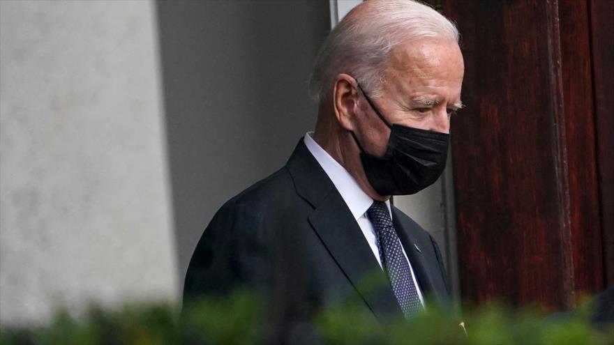 El presidente de EE.UU., Joe Biden, abandona la iglesia de la Santísima Trinidad en Washington, 29 de agosto de 2021. (Foto: AFP)