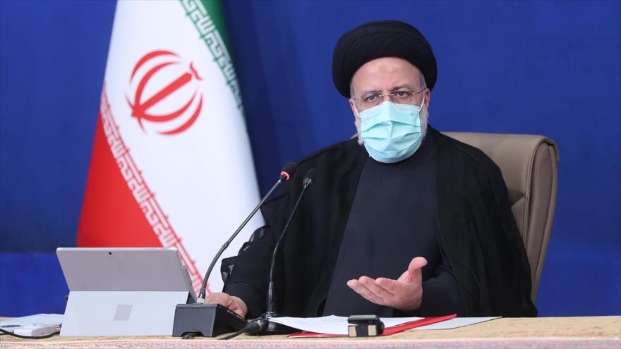 El presidente de Irán, Ebrahim Raisi, habla durante una sesión de Gabinete en Teherán, la capital, 29 de agosto de 2021. (Foto: President.ir)
