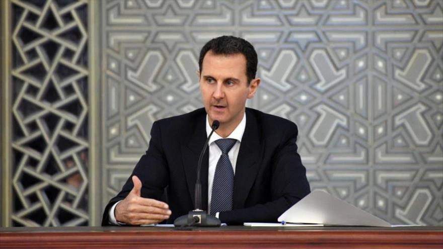 El presidente de Siria, Bashar al-Asad, en un acto en Damasco, la capital. (Foto: Reuters)