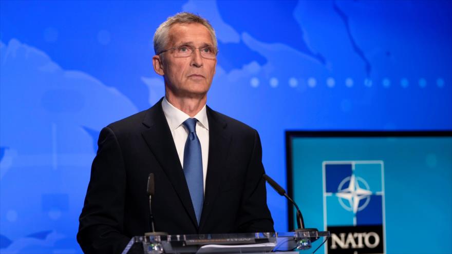 El secretario general de la Organizacón del Tratado del Atlántico Norte (OTAN), Jens Stoltenberg, en una rueda de prensa, Bruselas, 20 de agosto de 2021. (Foto: Reuters)
