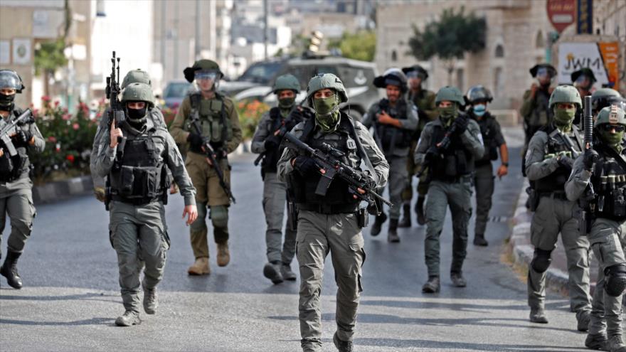 Fuerzas de seguridad israelíes en la ciudad de Beit Lahm (Belén) en la ocupada Cisjordania, 10 de septiembre de 2021. (Foto: AFP)