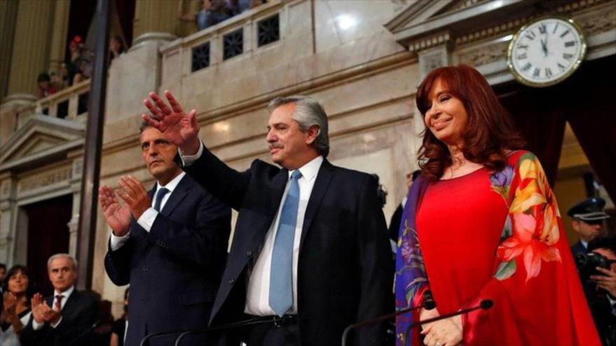 El presidente de Argentina, Alberto Fernández, y su vicepresidenta, Cristina Fernández de Kirchner.