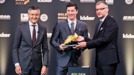 Lewandowski recibe la Bota de Oro como máximo goleador de Europa