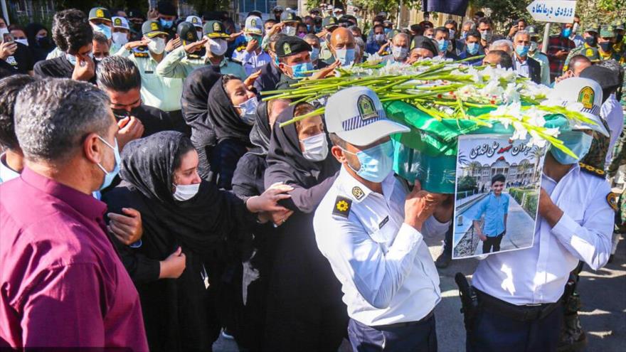 El funeral de Ali Landi, Isfahán, Irán, 24 de septiembre de 2021. (Foto: IMNA)