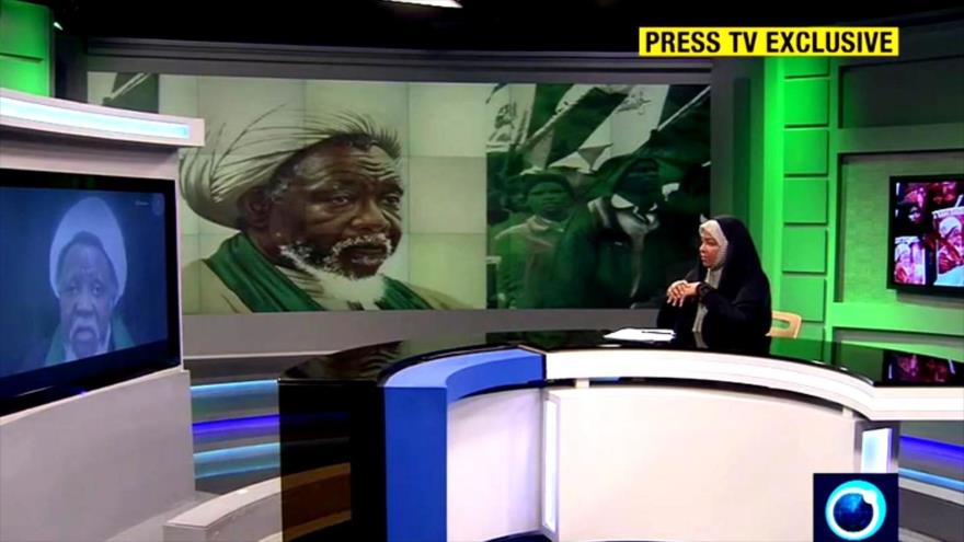 El líder musulmán nigeriano el sheij Ibrahim al-Zakzaky concede una entrevista a Press TV, 29 de septiembre de 2021.