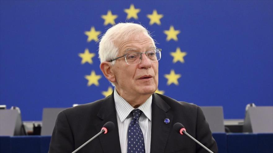 El jefe de la Diplomacia de la Unión Europea, Josep Borrell, ofrece un discurso en Estrasburgo, Francia, 5 de octubre de 2021. (Foto: Reuters)