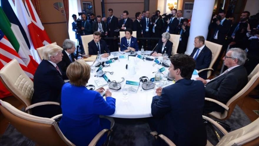 Líderes del Grupo de los Siete reunidos en la ciudad canadiense de Quebec, junio de 2018. (Foto: Reuters)