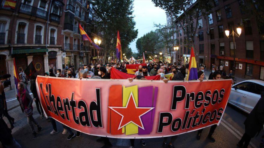 Madrileños protestan contra leyes represivas del Gobierno español