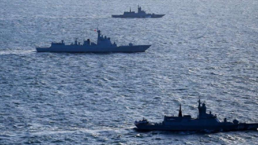 Rusia y China realizan ejercicios militares conjuntos en el mar de Japón, 15 de octubre de 2021. (Fuente: TASS)